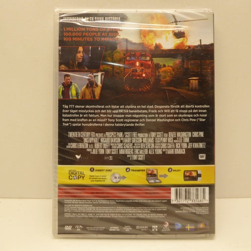 Unstoppable - Denzel Washington - Region 2, DVD-film, Svensk text, Inplastad