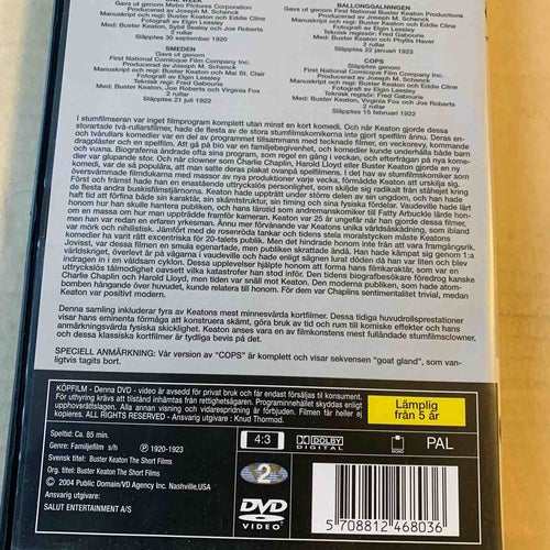 Buster Keaton - The short films - Dvd