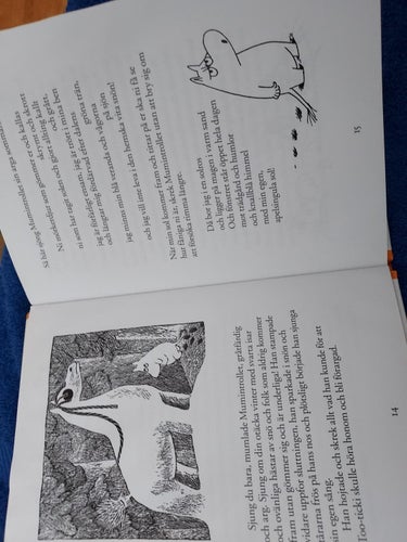 barnbok VINTER i Mumindalen Tove Jansson 15x21 cm !