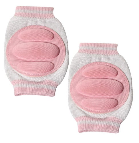 Krypmuddar, knäskydd och krypskydd för baby / bebis ljusrosa