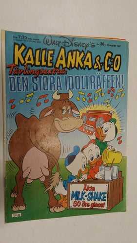 Kalle Anka 1987 nr 36 med Tävlingsextra: Den Stora Idolträffen! Pernilla Wahlgre