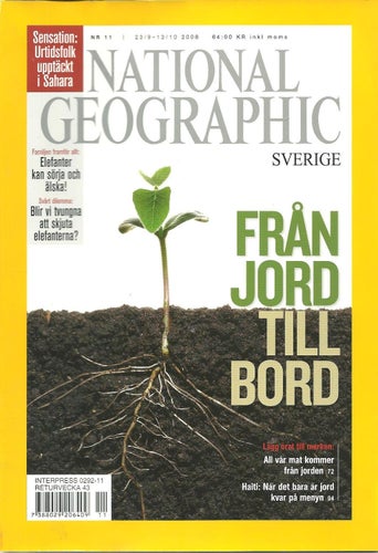 National geographic Nr 11 2008 - Från jord till bord