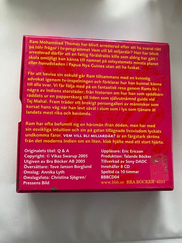 Ljudbok vem vill bli miljardär ? Vikas Swarup 8 cd 10 tim.