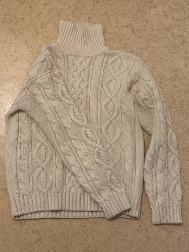 Fiskartröja Vintage Storlek 38/40 Naturvit 100% Bomull