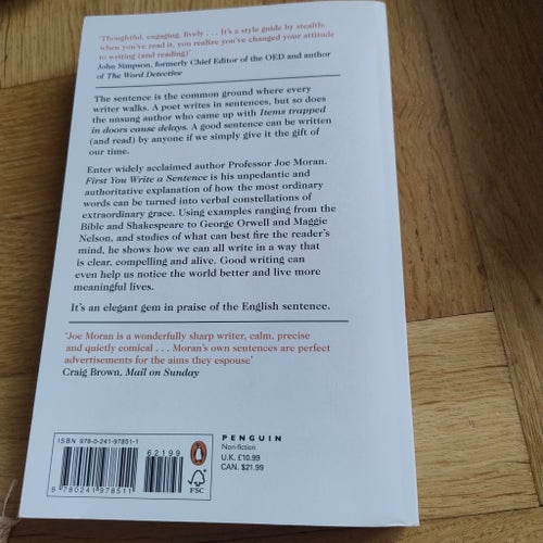 First You Write a Sentence. av Joe Moran, 2018