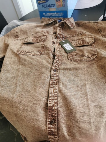 LUCKYME® brun skjorta, storlek XL