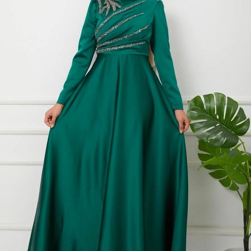Modanisa prom long dress, bal klänning, examen klänning