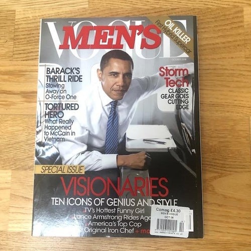 MEN'S VOGUE Magazine October 2008 - Barack Obama Front Cover