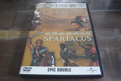 DVD Gladiator och Spartacus OBS 2 filmer/2 disc