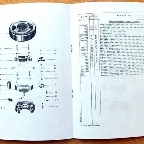 Reservdelskatalog till ILO Piano G 50 & V 50 Mopedmotorer
