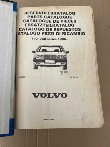 VOLVO Reservdelskatalog / Parts Catalogue m.fl. 740 , 760 1985 -
