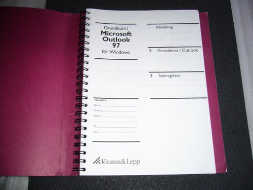Grundkurs i Microsoft Outlook 97 för Windows NOSTALGI