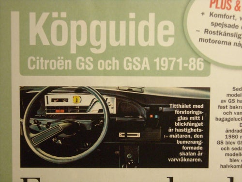 Köpguide Citroën GS & GSA 1971-86