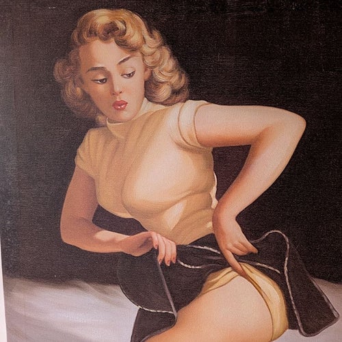 Retro Pin-up canvastryck – konstnär Gil Elvgren, (tryck på canvas/duk)