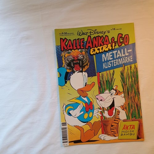 Kalle Anka & co - 1989 nr 18 - METALL Klistermärken TIGER
