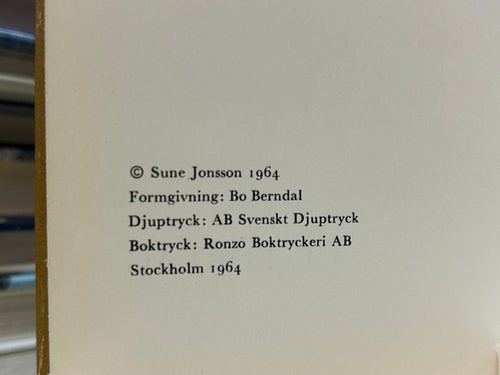 Bilder från den stora flyttningen av Sune Jonsson. Bok. Very Fine plus