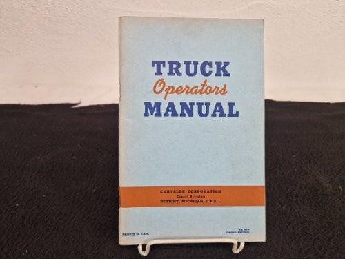 Truck Operators Manual - Chrysler Corporation (1954)
