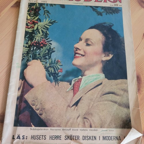 Tidningen Husmodern från 1943