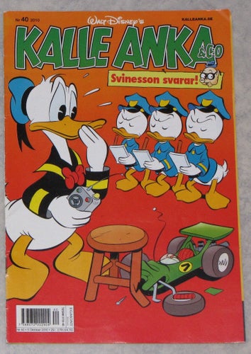 Walt Disney Kalle Anka serietidning nr 40 2010 roliga serier tidning present