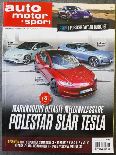 Auto motor & sport nr 6 2024: Porsche Taycan, Volvo EC40 vs EX30, Alfa Stelvio
