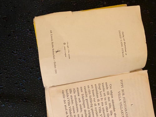 Pippi går ombord 1963 Astrid Lindgren Trasig men alla sidor kvar