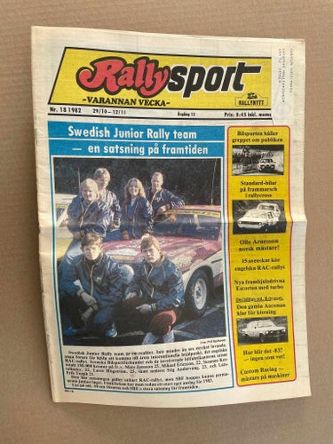 Rallysport / Rally Sport med Rallynytt 1982 nr.18