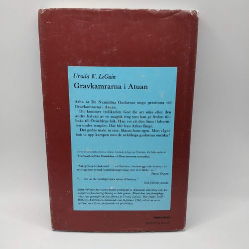 Gravkamrarna i Atuan - Ursula K. Le Guin - Inbunden Tryckt 1983 - Övärlden 2