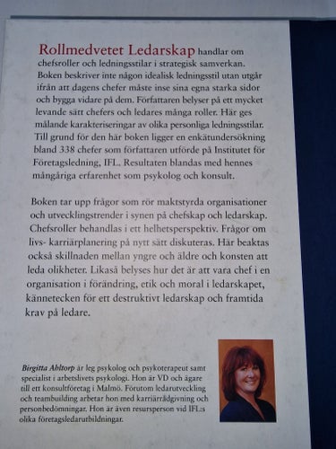 Rollmedvetet Ledarskap, Birgitta Ahltorp, 1998