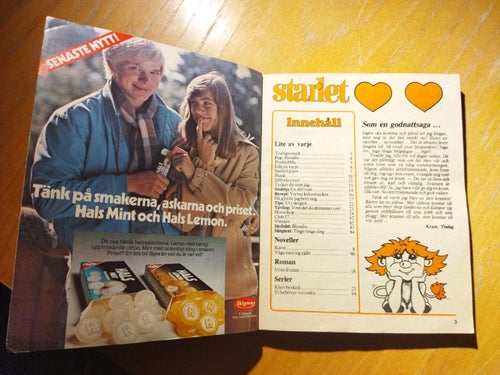 Starlet 1978 nr 44 Omslagsbild Pia, idoler Blondie. Very Good
