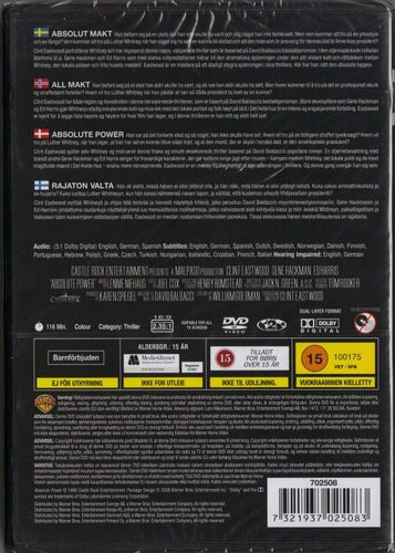 Clint Eastwood Collection 3: ABSOLUTE POWER / ABSOLUT MAKT - DVD (INPLASTAD)