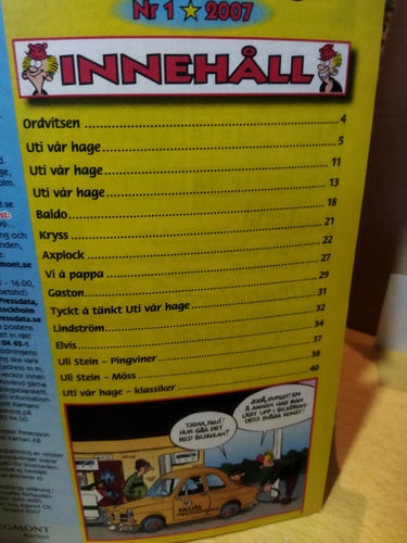 Uti vår hage 2007 nr 1 + prenumerationskupong, Very Fine plus