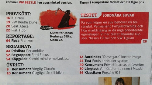 Vi Bilägare 11 2016: VW Tiguan vs Hyundai Tucson och NIssan X-Trail, Porsche 912