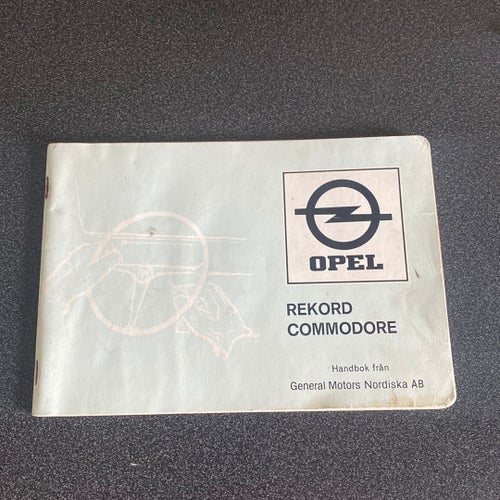 Opel Rekord Commodore Handbok från General Motors Nordiska AB