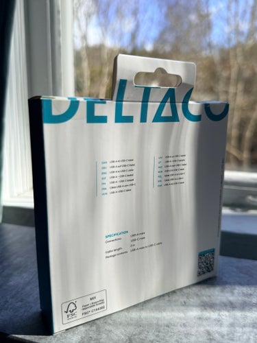 DELTACO USB-A till USB-C-kabel 2m