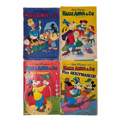Kalle Anka & Co Serietidningar - 12 st 1968-1982