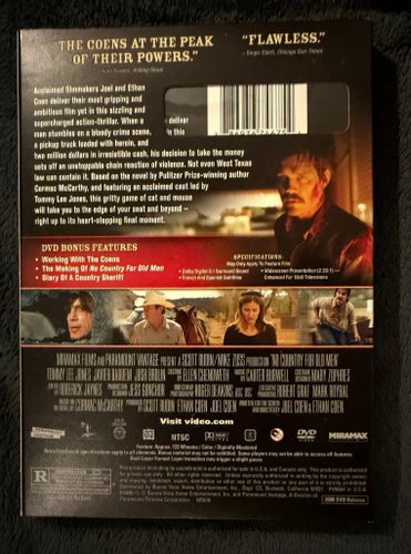 No Country For Old Men - DVD - Region 1 - Amerikansk slipcase-utåva