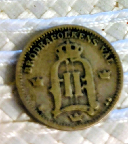 Äldre svensk 25 öre från 1897