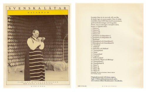 Svenska Låtar Dalarna III och IV av Nils och Olof Andersson, 1972