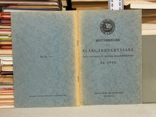 För Skärgårdskryssare ånyo Antagna av svenska seglarförbundet år 1945