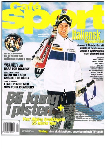 CAFÉ SPORT 1998 Nr 8 - omslagsbild: Martin Hansson - alpint/slalom