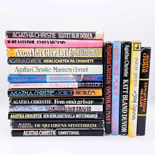 Agatha Christie - bokpaket med 18 böcker
