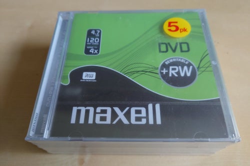 MAXELL DVD +RW REWRITABLE - 5 ST - NYA/INPLASTADE