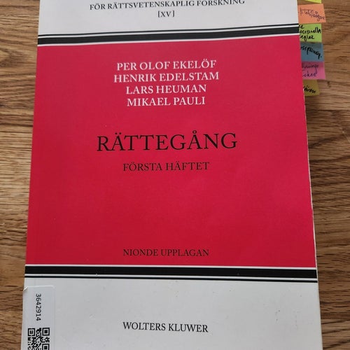 Rättegång första häftet 9e upl.