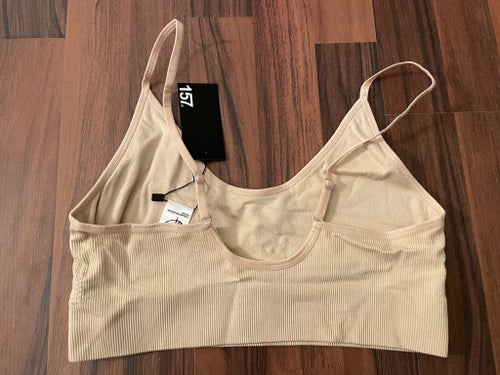 Lager157 Rib Bra beige NY sport bh topp