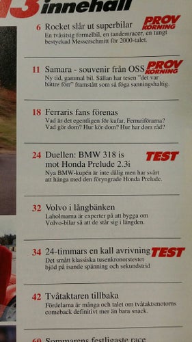 Teknikens Värld nr 13 1992: BMW 318is Coupé, Honda Prelude, Lada Samara Sedan