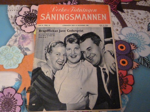 VECKO TIDNINGEN SÅNINGSMANNEN, ÅRG. 56, NR 50, BRAGDFLICKAN JANE CEDERQVIST