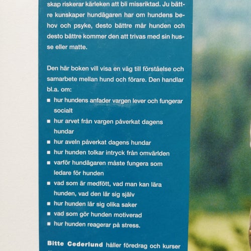 LÄR KÄNNA HUNDEN, BITTE CEDERLUND 2005