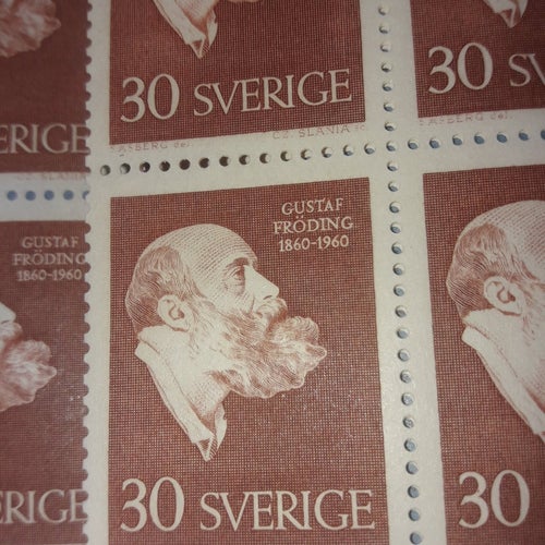 Frimärkshäfte...1960.... Gustaf Fröding.