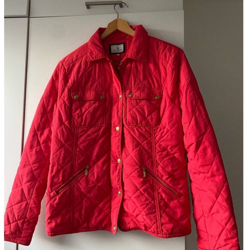 Flash Woman röd quiltad jacka, storlek L