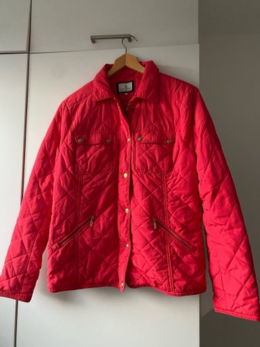 Flash Woman röd quiltad jacka, storlek L
